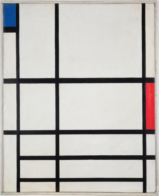 Piet Mondrian Composition en rouge, bleu et blanc II, 1937