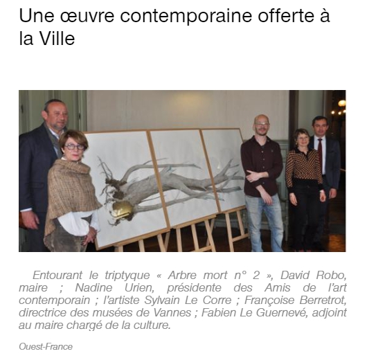 Mécénat AAACMV article Ouest-France du 18/03/2023